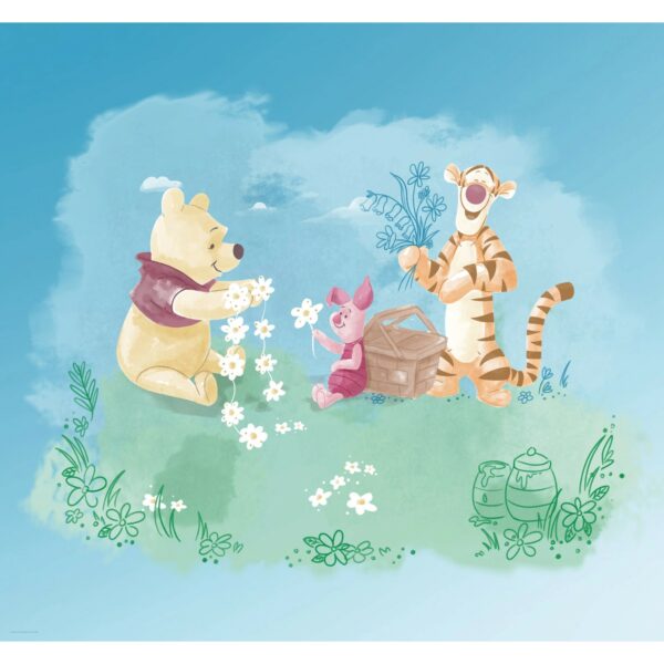 Komar Fototapete Vlies Winnie Pooh Picnic  300 x 280 cm