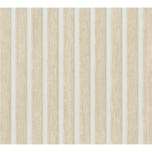 AS-Creation 3D-Panel Pop up Holzpaneel 250 cm x 52 cm Beige-Weiß