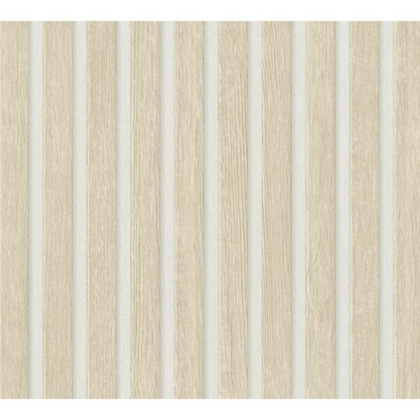 AS-Creation 3D-Panel Pop up Holzpaneel 250 cm x 52 cm Beige-Weiß