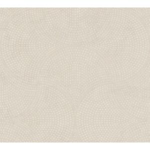 Vliestapete Art Deco Geometrisch Leicht Glanz Leicht Strukt. Beige Creme FSC®