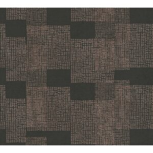 Vliestapete Geometrisch Modern Matt Leicht Strukturiert Bronze Schwarz FSC®