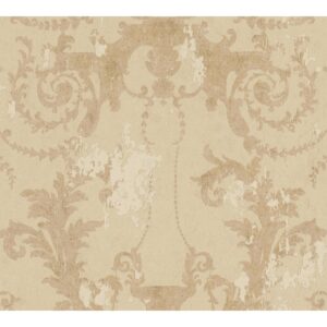 Vliestapete Barock Matt Leicht Strukturiert Beige Gold FSC®