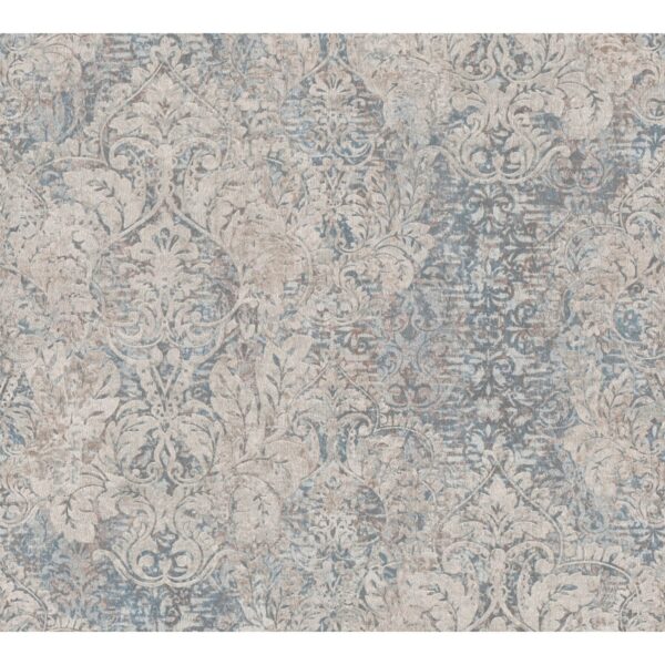 Vliestapete Barock Vintage Beige Blau FSC®