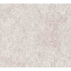 Vliestapete Barock Vintage Rosa Weiß FSC®