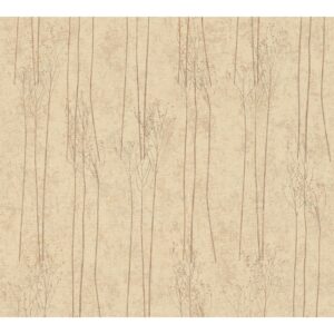 Vliestapete Floral Glänzend Leicht Strukturiert Gelb Beige FSC®