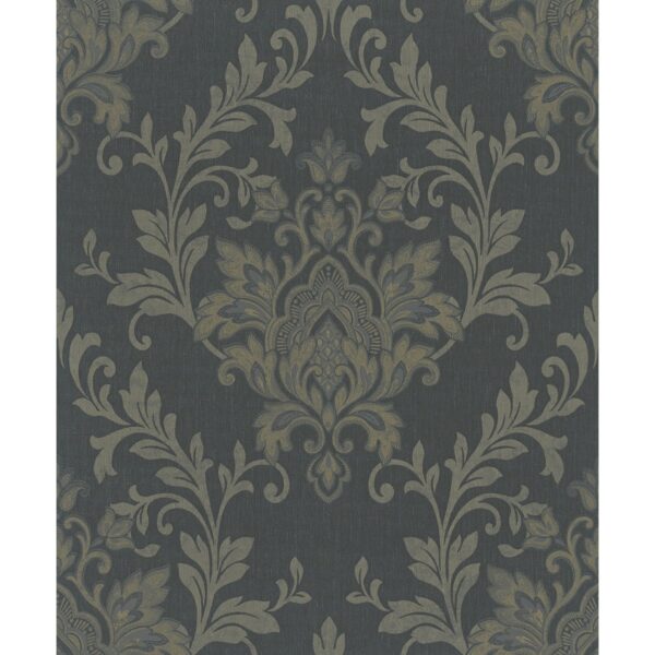 Marburg Vliestapete Villa Romana 53 Ornament Schwarz-Gold FSC®