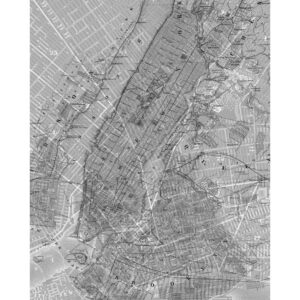 Komar Fototapete Vlies NYC Map  200 x 250 cm