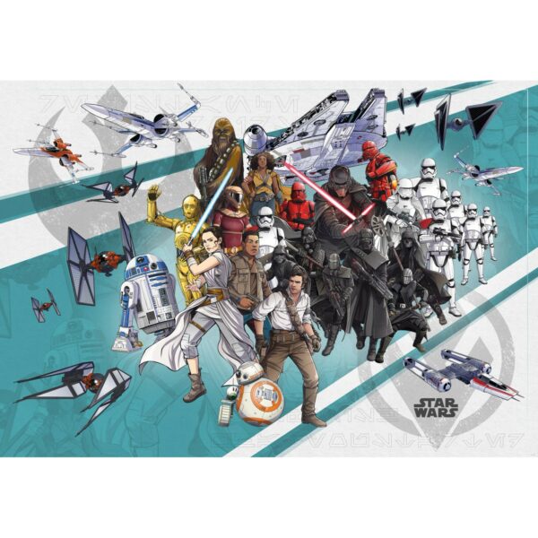 Komar Fototapete Vlies Star Wars Cartoon Collage Wide  400 x 280 cm