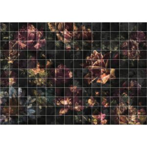 Komar Fototapete Vlies Tiles Flowers  400 x 280 cm