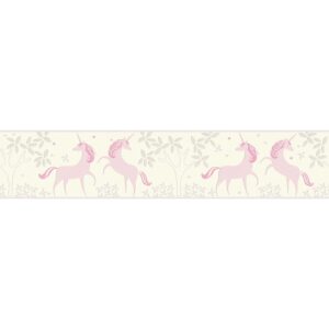 A.S. Création Borte Vlies Boys & Girls 6 Einhorn Weiß-Pink FSC®