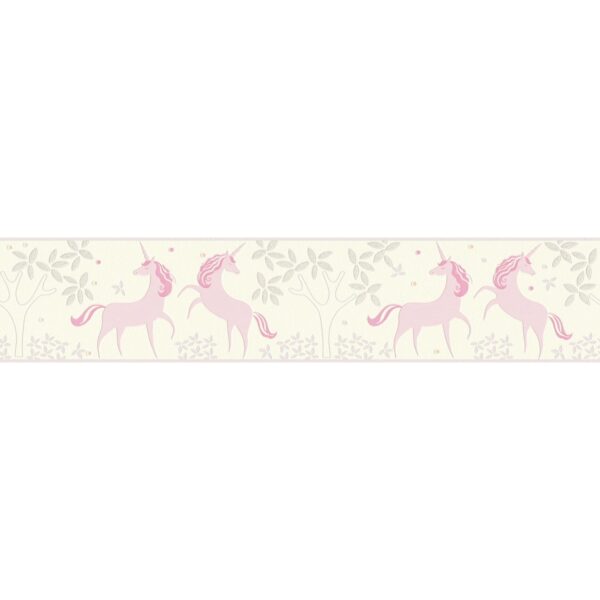 A.S. Création Borte Vlies Boys & Girls 6 Einhorn Weiß-Pink FSC®