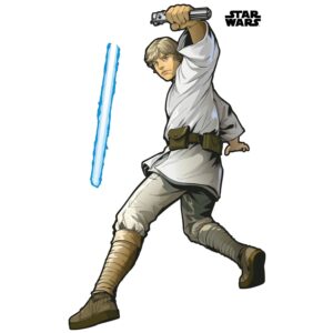 Komar Selbstklebende Fototapete Vlies Star Wars XXL Luke Skywalker 127 x 200 cm