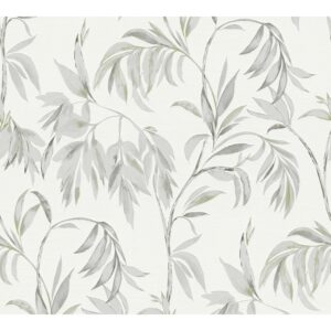 Vliestapete Attractive Pflanzen Blumen Matt Leicht Strukt. Grau Beige Grün FSC®