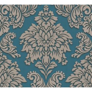 AS-Creation Vliestapete Metropolitan Stories Barock Ornamente Blau Beige FSC®