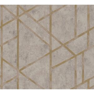 Vliestapete Metropolitan Stories Geometrisch Glanz Strukt. Taupe Gold FSC®