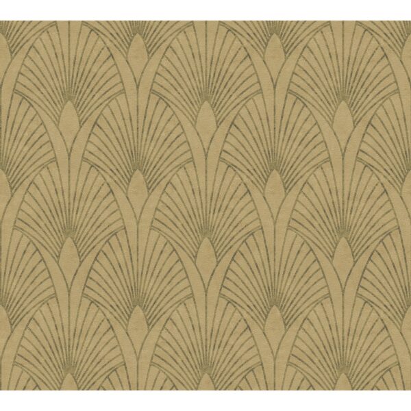 AS-Creation Vliestapete New Walls Art Deco Matt Leicht Strukt. Gold Beige FSC®