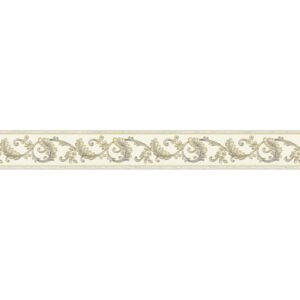 A.S. Création Borte selbstklebend Barock 5 m x 8 cm Gold-Silber