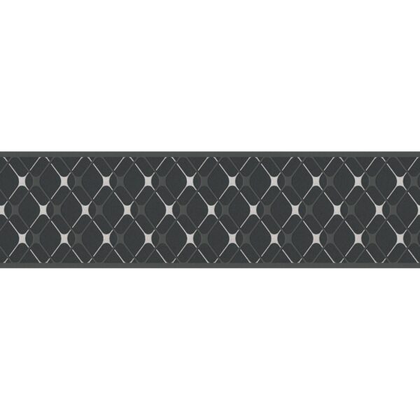 A.S. Création Borte selbstklebend Geometrisch 5 m x 17 cm Schwarz-Grau