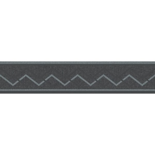 A.S. Création Borte selbstklebend Geometrisch 5 m x 13 cm Schwarz-Silber