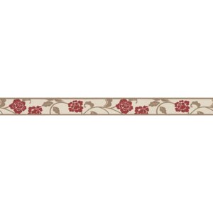 A.S. Création Borte selbstklebend Blumen 5 m x 5 cm Rot-Braun