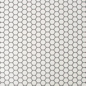 Contour Vliestapete Hexagon Lattice White 10