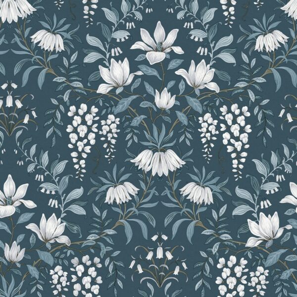 Laura Ashley Vliestapete Parterre Dark Seaspray 10