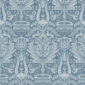 Laura Ashley Vliestapete Heraldic Damask Dusky Seaspray 10