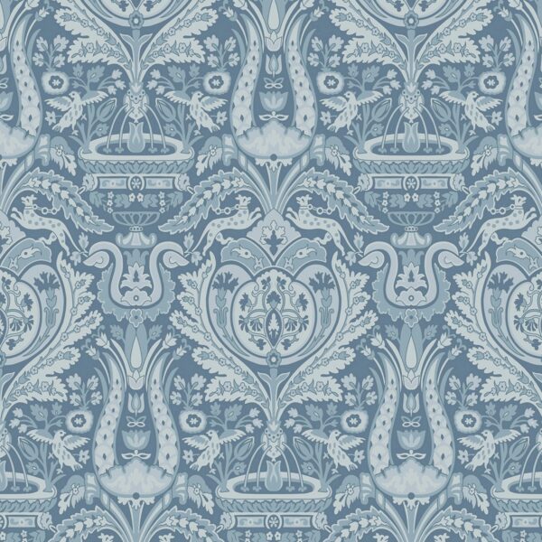 Laura Ashley Vliestapete Heraldic Damask Dusky Seaspray 10