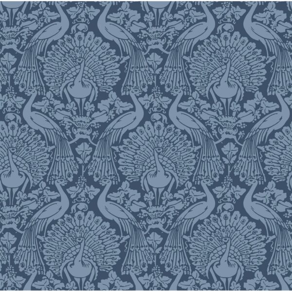 Laura Ashley Vliestapete Peacock Damask Dusky Seaspray 10