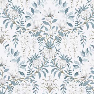 Laura Ashley Vliestapete Parterre Off White & Seaspray 10