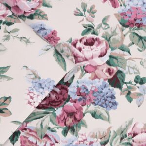 Laura Ashley Vliestapete Pembrey Hazelnut Rosa Blau FSC®