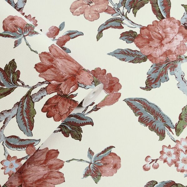 Laura Ashley Vliestapete Minera Crimson Red rot FSC®