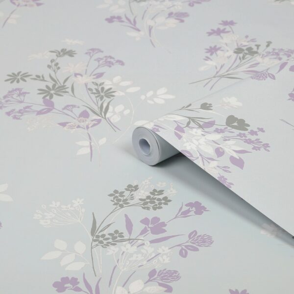 Laura Ashley Vliestapete Igerna Pale Duck Egg Blue Hellblau FSC®