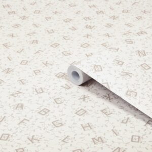 Laura Ashley Vliestapete Alphabet Dove Grey Grau FSC®