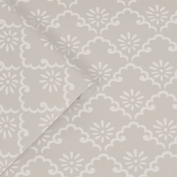 Laura Ashley Vliestapete Coralie Dove Grey Grau FSC®