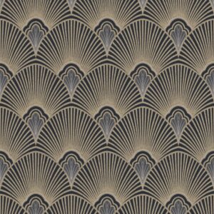 Sublime Vliestapete Art Deco 10 m x 52 cm Schwarz/Gold FSC®