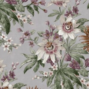 Sublime Vliestapete Elegante Blumen 10 m x 52 cm Lila FSC®