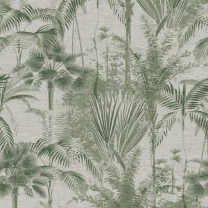 Sublime Vliestapete Jungle Texture 10 m x 52 cm Grün-Weiß FSC®