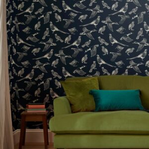 Joules Vliestapete Hunting Birds French Navy Blau FSC®