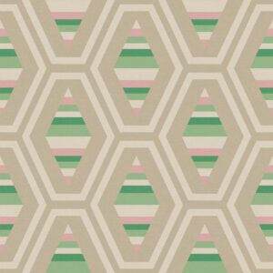 Joules Vliestapete Hallaton Kilim Garden Greens Mehrfarbig FSC®