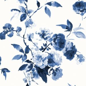 Joules Vliestapete Boho Bloom Crème Blau FSC®