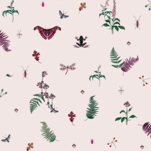 Joules Vliestapete Midnight Beasts Blush Crème Mehrfarbig FSC®