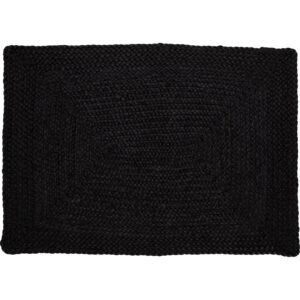 OBI Jute Teppich Schwarz 60 x 90 cm