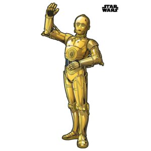 Komar Selbstklebende Fototapete Vlies Star Wars XXL C-3PO 127 x 200 cm