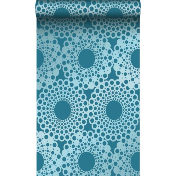 Origin Wallcoverings Tapete Grafische Form Petrolblau 53 cm x 10