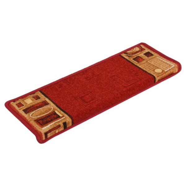 VidaXL Treppenmatten Selbstklebend 15 Stk. 65x21x4 cm Rot