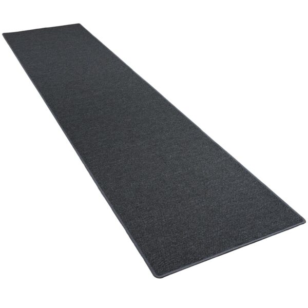 Snapstyle Läufer Teppich Bentzon Flachgewebe Anthrazit 80x320cm