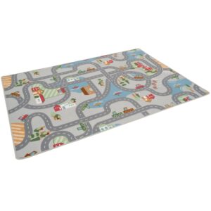 Snapstyle Kinder Spiel Straßenteppich Grau 133x133cm