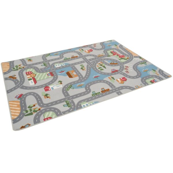 Snapstyle Kinder Spiel Straßenteppich Grau 160x240cm