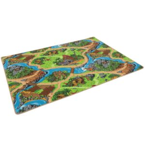 Snapstyle Kinder Spiel Straßenteppich Türkis 133x133cm